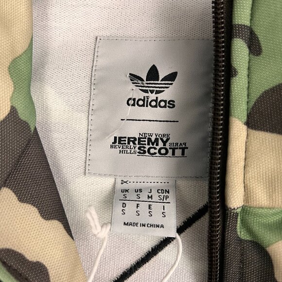 NEW Jeremy Scott x Adidas Camo Illustrated Artwork Track Jacket Sz S - Picture 5 of 14